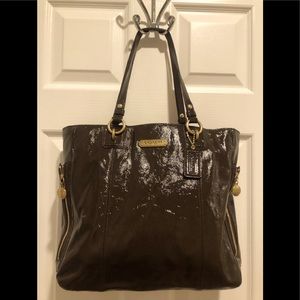 Coach Brown Patent leather handbag